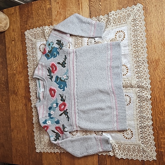 Sundance Bold Botanic Scoop Neck Hand Embroidered Wool Blend Sweater - Picture 1 of 14